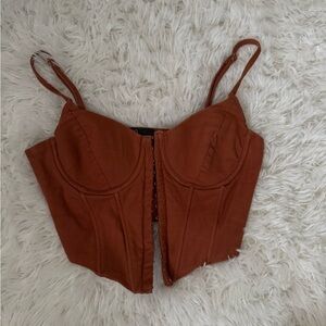 Women's Rust Corset Top